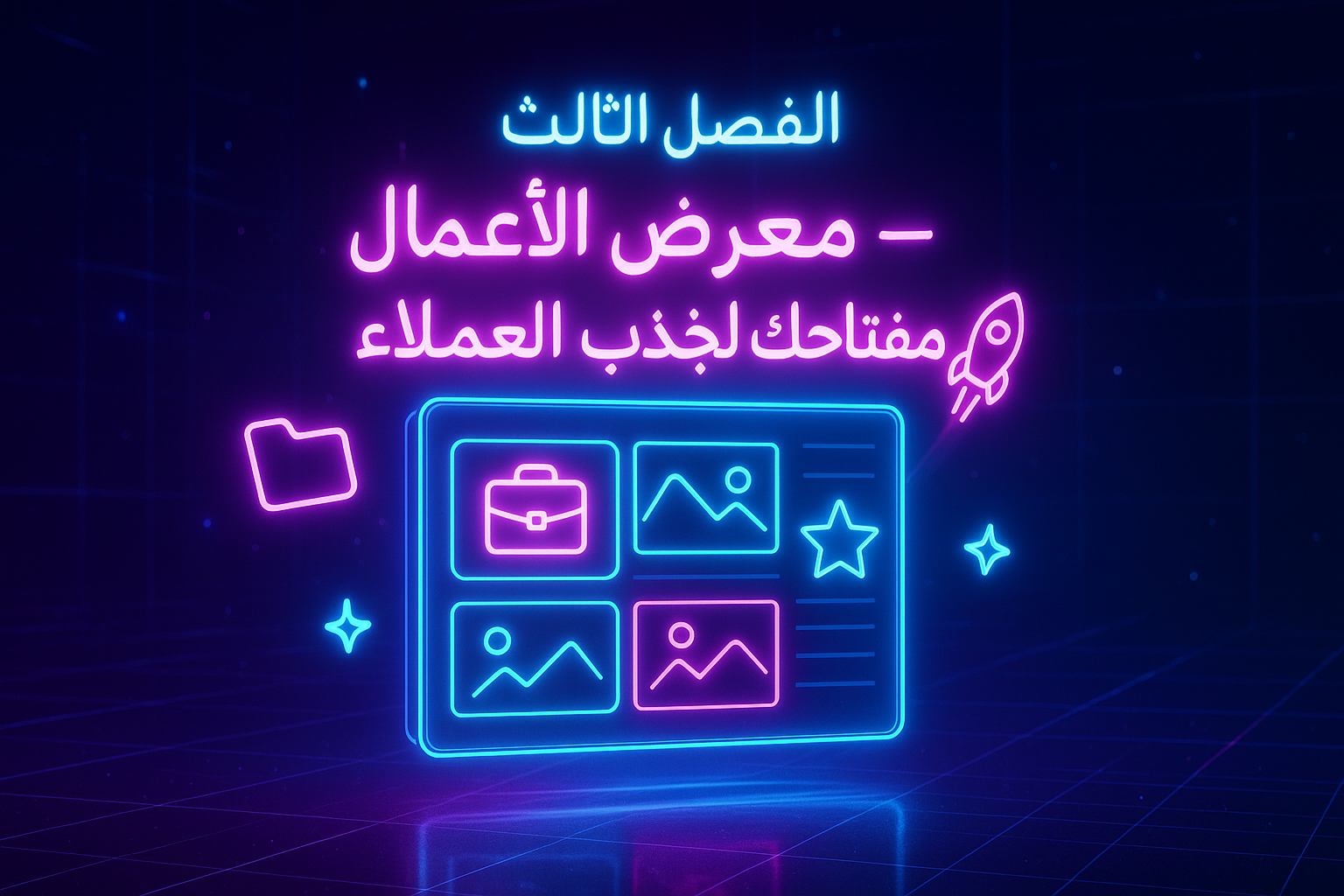 📌 الفصل الثالث: معرض الأعمال – مفتاحك لجذب العملاء 💼🚀